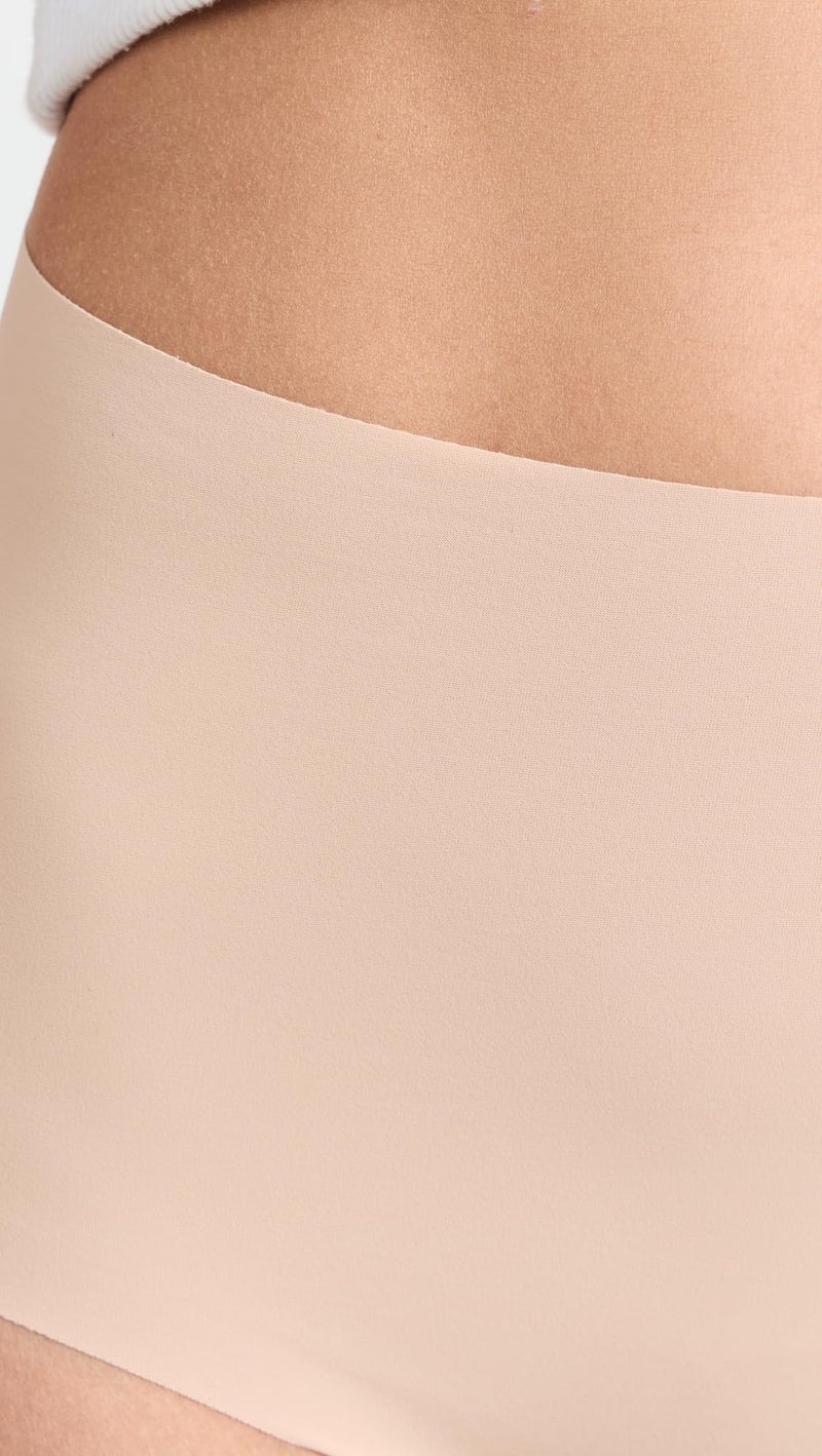 commando Classic High-Rise Bikini | Seamless High-Waist Panty | Luxe Microfiber Fabric | Raw-Cut Edges for Invisible Comfort | Beige, M/L - Image 4